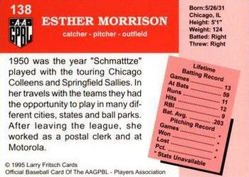 1995 Fritsch AAGPBL Series 1 #138 Esther Morrison Back