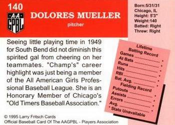 1995 Fritsch AAGPBL Series 1 #140 Dolores Mueller Back