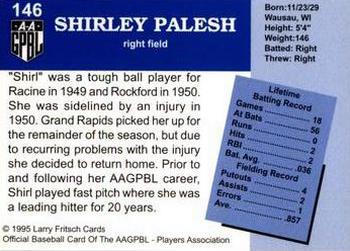 1995 Fritsch AAGPBL Series 1 #146 Shirley Palesh Back