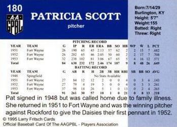 1995 Fritsch AAGPBL Series 1 #180 Pat Scott Back