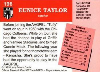 1995 Fritsch AAGPBL Series 1 #196 Eunice Taylor Back