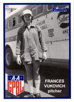 1995 Fritsch AAGPBL Series 1 #210 Frances Vukovich Front