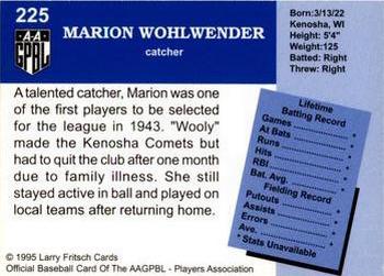 1995 Fritsch AAGPBL Series 1 #225 Marian Wohlwender Back