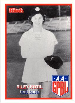 1996 Fritsch AAGPBL Series 2 #287 Riley Kotil Front