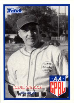 1996 Fritsch AAGPBL Series 2 #332 Karl Winsch Front