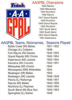 2000 Fritsch AAGPBL Series 3 #341 History Card Front