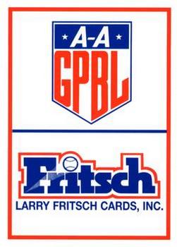 2000 Fritsch AAGPBL Series 3 #412 Logo Card Front