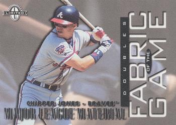 1997 Donruss Limited - Fabric of the Game #6 Chipper Jones Front