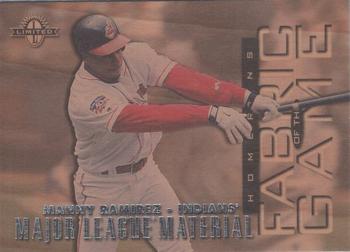 1997 Donruss Limited - Fabric of the Game #9 Manny Ramirez Front