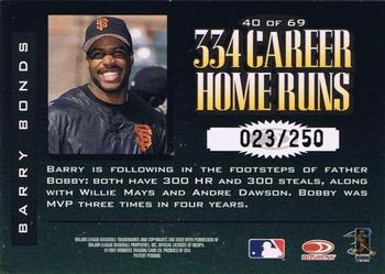 1997 Donruss Limited - Fabric of the Game #40 Barry Bonds Back