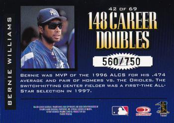 1997 Donruss Limited - Fabric of the Game #42 Bernie Williams Back