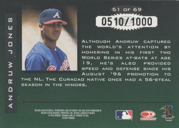 1997 Donruss Limited - Fabric of the Game #51 Andruw Jones Back