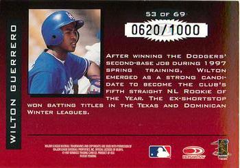 1997 Donruss Limited - Fabric of the Game #53 Wilton Guerrero Back