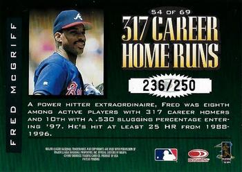 1997 Donruss Limited - Fabric of the Game #54 Fred McGriff Back