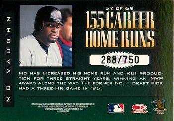 1997 Donruss Limited - Fabric of the Game #57 Mo Vaughn Back