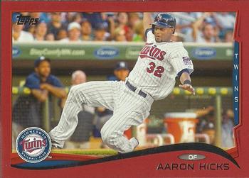 2014 Topps - Red #12 Aaron Hicks Front