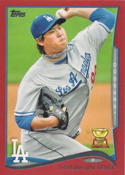2014 Topps - Red #40 Hyun-Jin Ryu Front