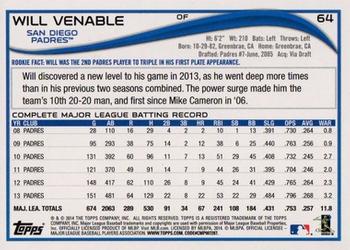 2014 Topps - Red #64 Will Venable Back