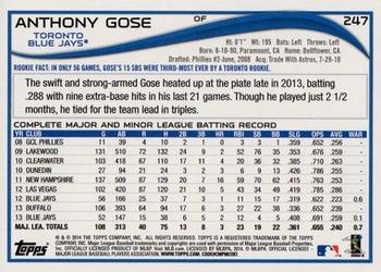 2014 Topps - Red #247 Anthony Gose Back