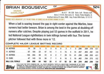 2014 Topps - Red #524 Brian Bogusevic Back