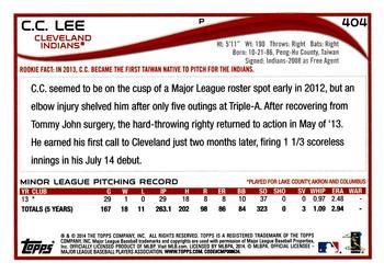 2014 Topps - Red #404 C.C. Lee Back