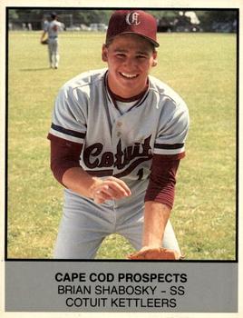 1988 Ballpark Cape Cod League Prospects #7 Brian Shabosky Front