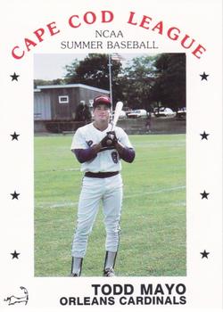 1988 P & L Promotions Cape Cod League #119 Todd Mayo Front