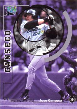 2000 Verizon Tampa Bay Devil Rays #NNO Jose Canseco Front
