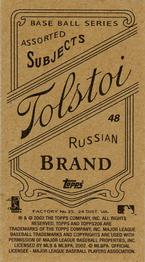 2002 Topps 206 - Tolstoi Black #48 CC Sabathia Back