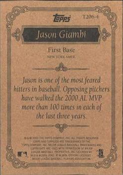 2002 Topps 206 - Team 206 (Series 1) #T206-4 Jason Giambi Back