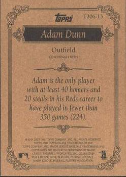 2002 Topps 206 - Team 206 (Series 3) #T206-13 Adam Dunn Back