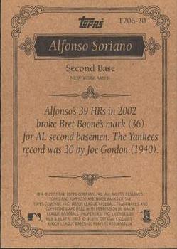 2002 Topps 206 - Team 206 (Series 3) #T206-20 Alfonso Soriano Back