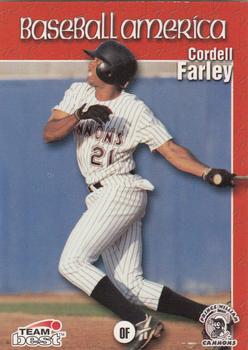 1999 Team Best Baseball America #42 Cordell Farley Front