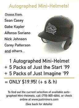 1999 Just #NNO Autographed Mini-Helmets Front