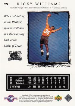 1999 SP Top Prospects #122 Ricky Williams Back