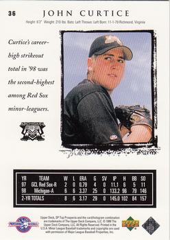 1999 SP Top Prospects #36 John Curtice Back