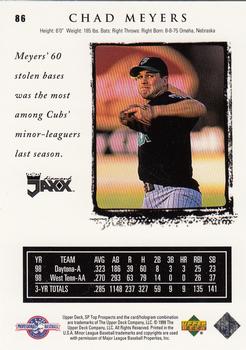 1999 SP Top Prospects #86 Chad Meyers Back