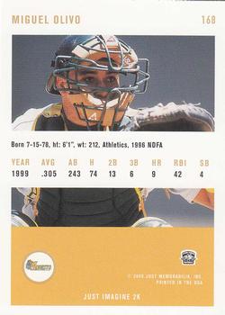 2000 Just #168 Miguel Olivo Back