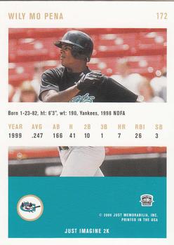 2000 Just #172 Wily Mo Pena Back