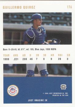 2000 Just #176 Guillermo Quiroz Back