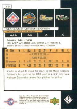 2000 SP Top Prospects #15 Mark Mulder Back