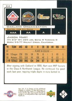 2000 SP Top Prospects #24 Jason Hart Back