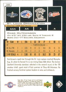 2000 SP Top Prospects #38 Chad Hutchinson Back