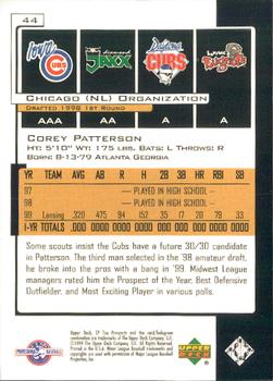 2000 SP Top Prospects #44 Corey Patterson Back