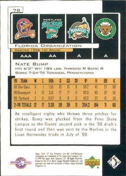 2000 SP Top Prospects #78 Nate Bump Back