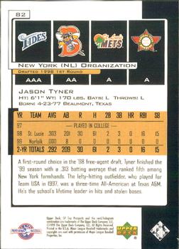 2000 SP Top Prospects #82 Jason Tyner Back