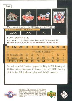 2000 SP Top Prospects #96 Pat Burrell Back