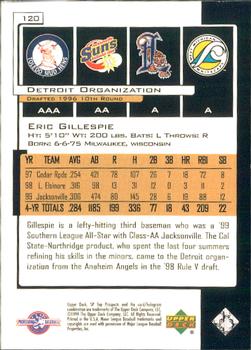 2000 SP Top Prospects #120 Eric Gillespie Back