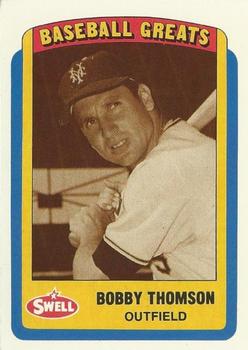 1990 Swell Baseball Greats #21 Bobby Thomson Front