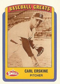 1990 Swell Baseball Greats #36 Carl Erskine Front